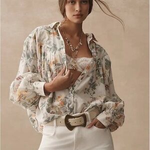 Anthro • Pilcro • NWT $139 Floral Batwing Blouse